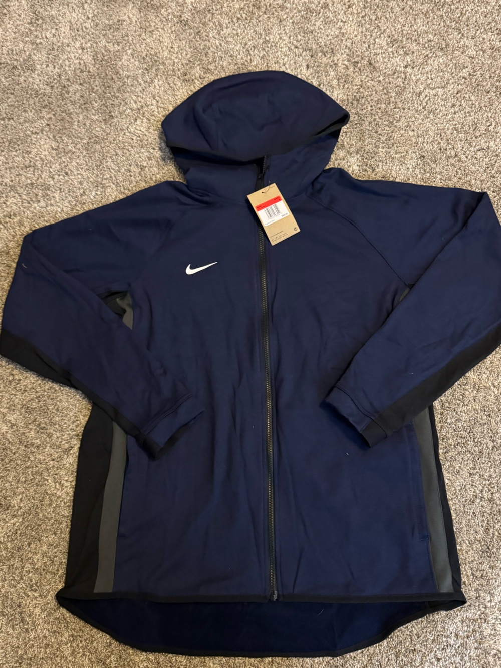Nike Therma-Fit Full Zip Hooded Jacket Mens L Navy Blue FD1132-427 BNWT - $95